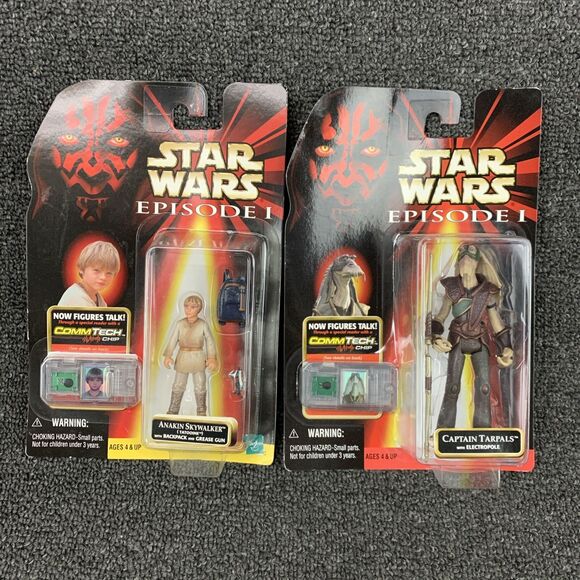 Hasbro Other - Vintage 1998 Star Wars Anakin Skywalker & Cpt Tarpals CommTech Action Figures